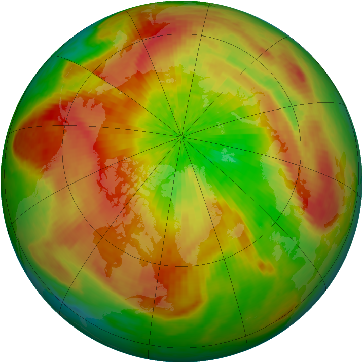 Arctic ozone map for 07 April 2003